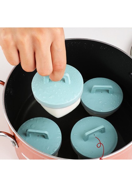 Yeşil Stil 4 Adet Sevimli Yumurta Kazanı Ocak Araçları Plastik Yumurta Kaçak Avcı Kalıp Formu Silikon Fırça ile Set Mutfak Yumurta Ocak Araçları Gözleme Makinesi (Yurt Dışından)