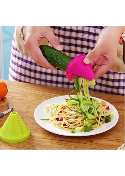 Yeşil Stil Döner Parçalayıcı Rende Spiral Soyucu Manuel Çok Fonksiyonlu Sebze Meyve Patates Havuç Turp Dilimleme Mutfak Aletleri (Yurt Dışından)
