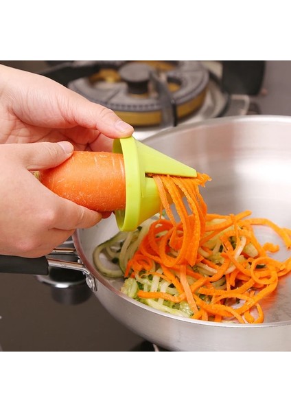 Yeşil Stil Döner Parçalayıcı Rende Spiral Soyucu Manuel Çok Fonksiyonlu Sebze Meyve Patates Havuç Turp Dilimleme Mutfak Aletleri (Yurt Dışından)