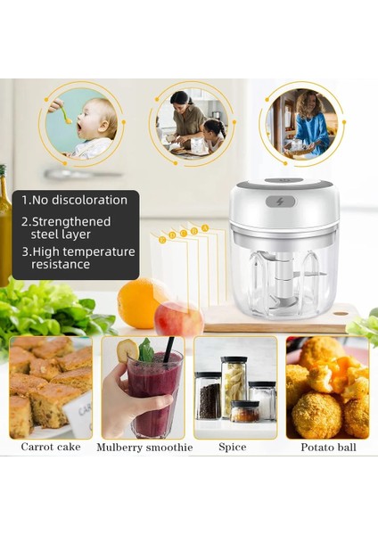 100ML Pembe Tarzı Elektrikli Sarımsak Ezici Mini Sarımsak Ezici Mutfak Doğrayıcıları Taşınabilir Et Doğrayıcı Sarımsak Sebze Salatası Için Baharat ve Baharat (Yurt Dışından) modelleri