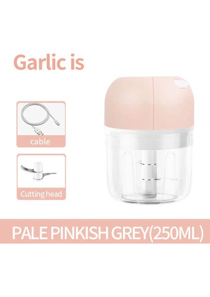 Pembe L Tarzı ml Mini USB Kablosuz Elektrikli Sarımsak Ezici Sağlam Pres Kıyma Biber Sebze Kıyma Makinesi Gıda Doğrayıcı Mutfak Aletleri (Yurt Dışından)