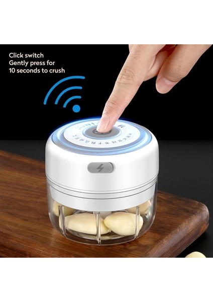 Pembe L Tarzı ml Mini USB Kablosuz Elektrikli Sarımsak Ezici Sağlam Pres Kıyma Biber Sebze Kıyma Makinesi Gıda Doğrayıcı Mutfak Aletleri (Yurt Dışından) fırsatları