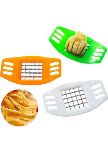Otato Cips Kesici Paslanmaz Çelik Sebze Kare Dilimleme Kesme Cihazı Kesilmiş Patates Kızartması Mutfak Aleti Patates Kızartması Kesiciler Meyve (Yurt Dışından)