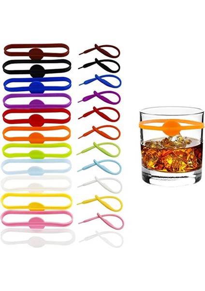 Ab 24 Adet Tarzı Bar Partisi Için Şarap Etiketleri Gözlük Içme Etiketi Seti Gıda Sınıfı Silikon Işareti Uzun Şeritler Kadeh Etiketi Cam Işaretleyiciler (Yurt Dışından) fiyatları