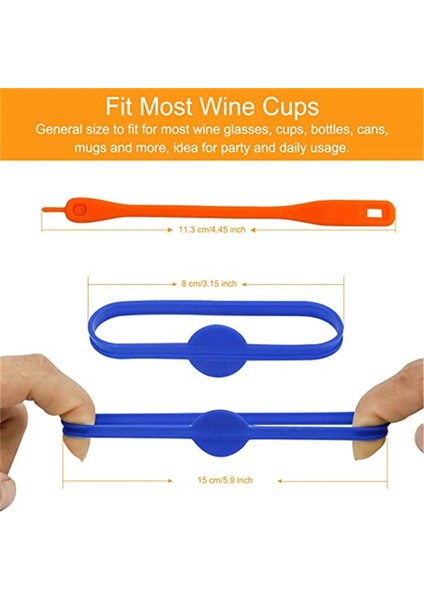 Ab 24 Adet Tarzı Bar Partisi Için Şarap Etiketleri Gözlük Içme Etiketi Seti Gıda Sınıfı Silikon Işareti Uzun Şeritler Kadeh Etiketi Cam Işaretleyiciler (Yurt Dışından) fırsatları