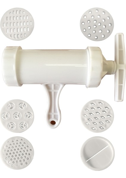 Erişte Makinesi Ev Plastik Erişte Presleme Makinesi 7 Presleme Kalıplı E-Şekilli Elle Çalışan Makarna Makinesi (Yurt Dışından)