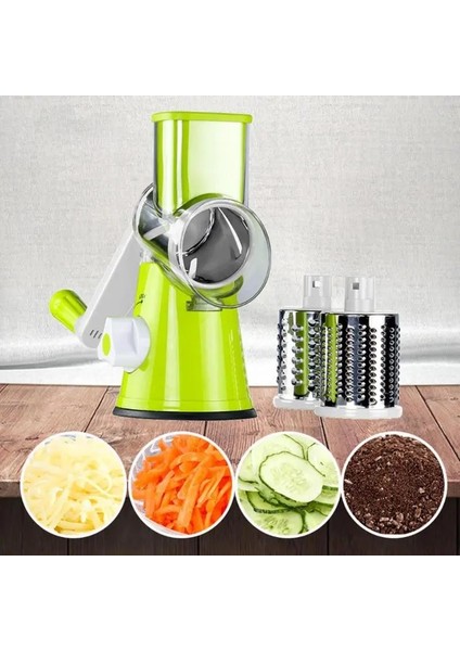 Yeşil Stil Manuel Sebze Kesici Dilimleme Çok Fonksiyonlu Yuvarlak Mandoline Dilimleme Patates Peynir Mutfak Aletleri Mutfak Aksesuarları (Yurt Dışından)