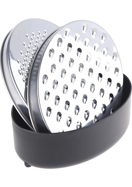 Black Slicer Cheese Grater Vegetables Stainless Steel Oval Box Container Grater (Yurt Dışından)