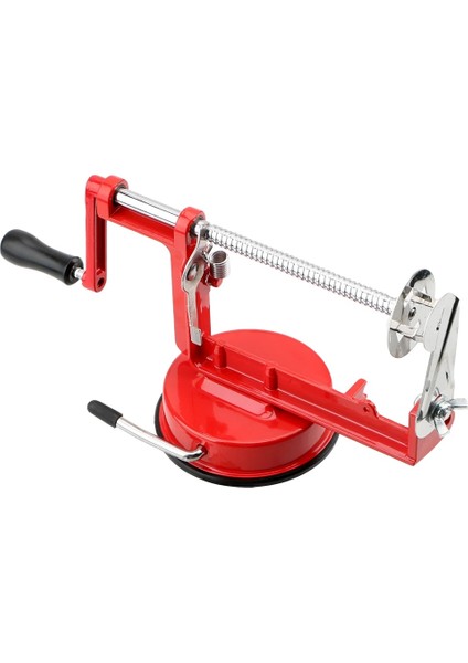 Açık Gri Tarzı Inanılmaz Manuel Kırmızı Paslanmaz Çelik Bükülmüş Patates Elma Dilimleme Spiral Fransız Fry Kesici Pişirme Araçları Makinesi Sebze Spiraliz (Yurt Dışından)