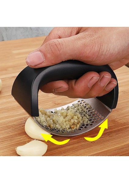 Sarı Stil 1 Adet Manuel Sarımsak Presi Paslanmaz Çelik Mutfak Baskı Çok Fonksiyonlu Ev Cihazı Sarımsak Öğütme Chopper Pişirme Aracı (Yurt Dışından) fiyatları