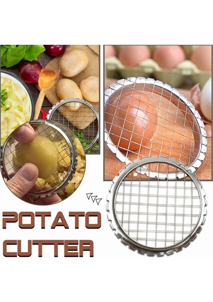 Mutfak Patates Kesici Paslanmaz Çelik Manuel Sebze Dilimleme Kızartması Patates Kızartması Yumurta Kesici Iyi Yardımcı Patates Kesme Cihazı (Yurt Dışından)