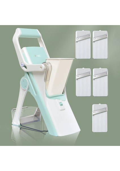 5'i 1 Arada Stil 5-In-1 Sebze Kesici Çok Fonksiyonlu Dilimleme Patates Soyucu Havuç Rende Doğrama Bıçakları Dilimleme Parçalayıcı Doğrayıcı Mutfak Aletleri (Yurt Dışından)