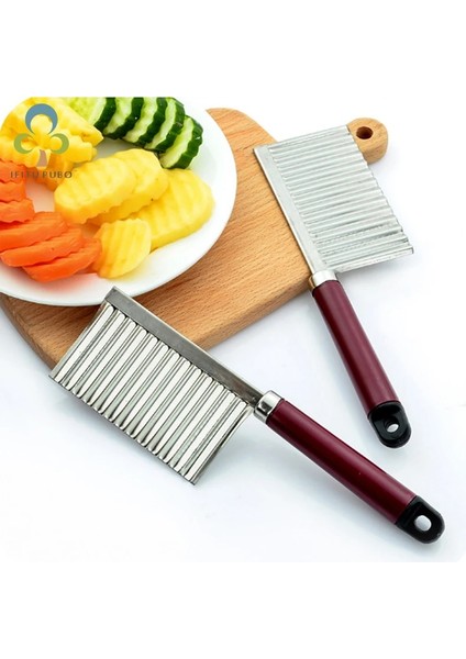 1 Adet Çok Işlevlipatates Bıçağı Oluklu Bıçak Paslanmaz Çelik Dalga Bıçağı Patates Dilimleme Kızartması Kesici Lxx (Yurt Dışından)
