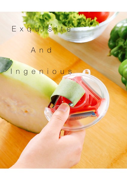 1 Adet Yeşil Stil Rotatable 3 In 1 Kitchen Gadget Potato Cucumber Peeler Shredder Slicer Vegetable Fruit Chopper Grater Cutter Cocina Accessories (Yurt Dışından) modelleri