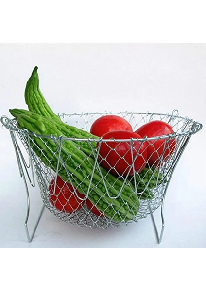 Pembe Kürek Stili Paslanmaz Çelik Mutfak Aksesuarları Araçları Katlanabilir Meyve Sebze Yıkama Sepeti Buharlı Kızartma Gıda Yaratıcı Mutfak Pişirme Gadget'ı (Yurt Dışından) indirimleri