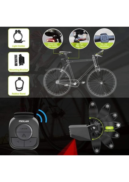 008 Bir Stil X5 Akıllı Otomatik Fren Algılama Işığı Bisiklet Kablosuz Dönüş Işığı Bisiklet Arka Lambası USB Bisiklet Arka Işık Aksesuarları Bisiklet Lazer Işığı (Yurt Dışından) fırsatları