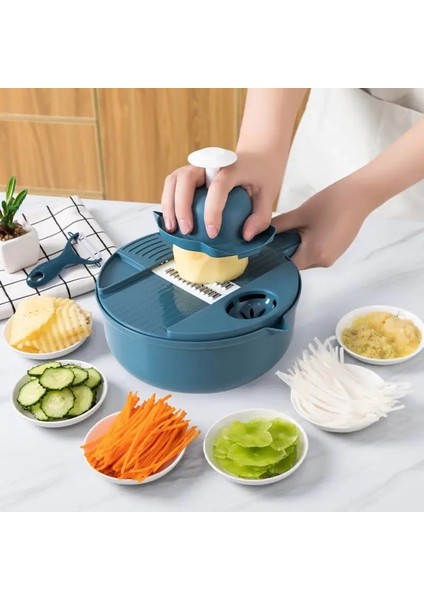 No.4 Tarzı 1 Adet 7 In1 Sebze Kesici Mutfak Aksesuarları Mandoline Dilimleme Meyve Kesici Patates Soyucu Havuç Peynir Rende Sebze Dilimleme (Yurt Dışından)