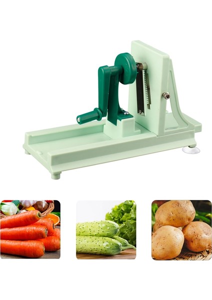 Açık Yeşil Tarzı Manual Vegetable Cutter Slicer Kitchen Accessories Multifunctional Round Mandoline Slicer Potato Cheese Kitchen Gadgets (Yurt Dışından)