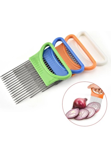 No.2 Tarzı Soğan Çatalı Domates Soğan Sebze Dilimleme Kesme Yardımı Tutucu Kılavuzu Dilimleme Kesici Güvenli Mutfak Gereçleri Iyi Yardımcı (Yurt Dışından) indirimleri