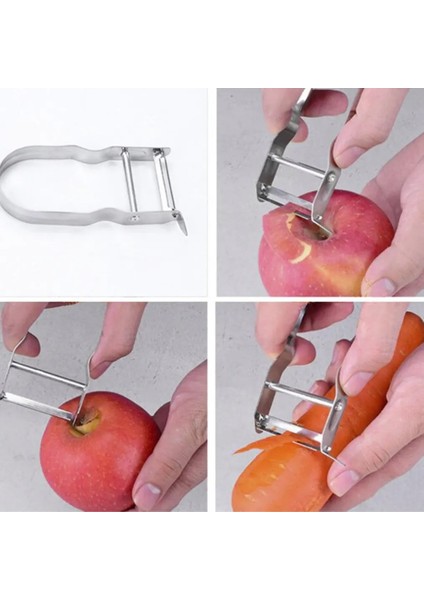 Paslanmaz Çelik Soyma Bıçağı Meyve Soyucu Yaratıcı Ev Meyve U-Şekilli Elma Patates Planya Planya (Yurt Dışından) fırsatları
