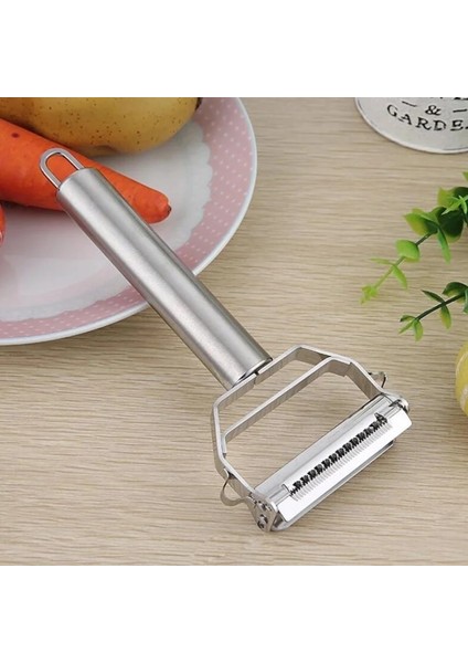Gümüş Tarzı Paslanmaz Çelik Patates Salatalık Havuç Rende Soyucu Sebze Meyve Soyucu Çift Planya Rende Mutfak Gadget Yüksek (Yurt Dışından)