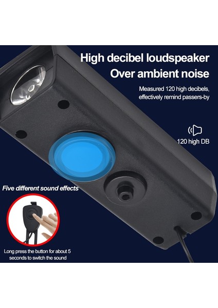 03 Kuyruk Lambası Stili Bisiklet Işık Vurgulamak Bisiklet Far USB Şarj Kablosuz Korna Dağ Bisikleti Gece Sürme Aydınlatma Korna Bisiklet Aksesuarları (Yurt Dışından)