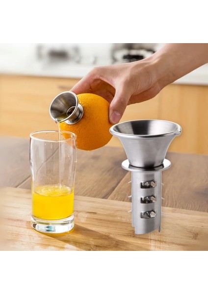 Manuel Paslanmaz Çelik Limon Sıkacağı Portakal Sıkacağı Meyve Sebze Araçları Mutfak Alet Aksesuarları Yüksek (Yurt Dışından)