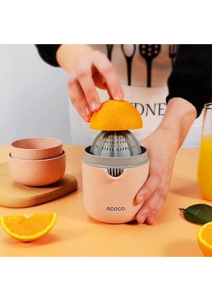 Açık Sarı Stil 400ML Taşınabilir Mini Manuel Sıkacağı Narenciye Portakal Narenciye Sıkacağı Için Limon Meyve Çocuk Sağlıklı Vitamer Hayat Sıkacağı Makinesi Makinesi (Yurt Dışından)