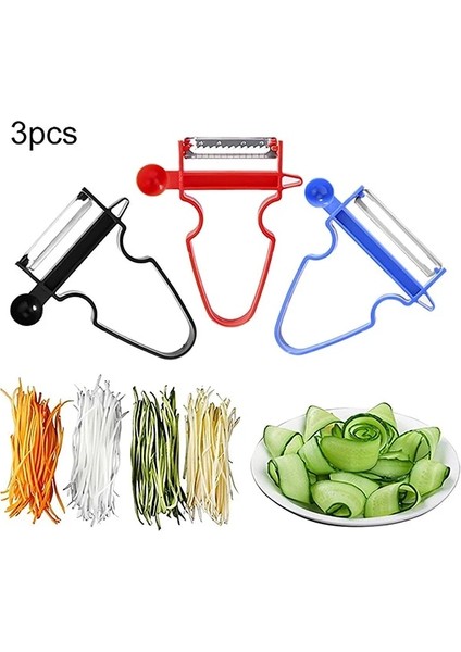 3 Adet Stil Mutfak Aksesuarları Sebze Dilimleyici Taşınabilir Spiralizer El Spiralizer Soyucu Spiral Dilimleyici Patates Zu Spagetti Için (Yurt Dışından)