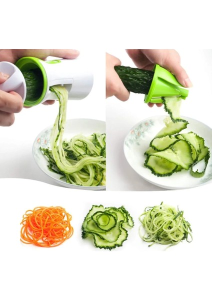 3 Adet Stil Mutfak Aksesuarları Sebze Dilimleyici Taşınabilir Spiralizer El Spiralizer Soyucu Spiral Dilimleyici Patates Zu Spagetti Için (Yurt Dışından)
