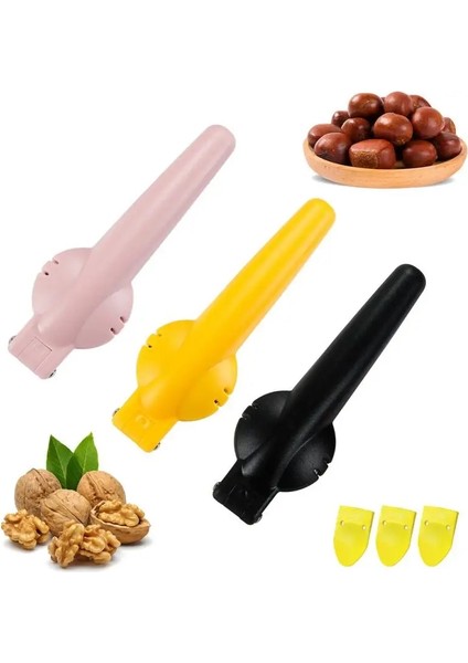 Siyah Stil Somun Açıcı Kesici Kestane Soyma Cihazı Kestane Pençesi Ham 2'si 1 Arada Hızlı Kestane Klipsi Ceviz Pensesi Kestane Metal Fındıkkıran (Yurt Dışından) fırsatları