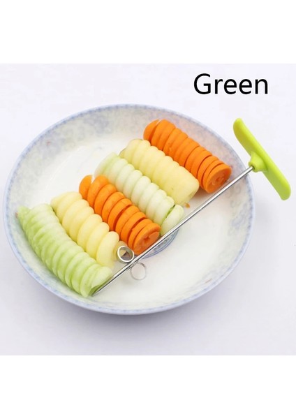 Sebze Kesici B Tarzı 1 Takım Patates Spiral Kesici Dize Dıy Döndür Patates Cipsi Kule Dilimleme Manuel Bükülmüş Patates Kesici Faydalı Mutfak Alet Araçları (Yurt Dışından)