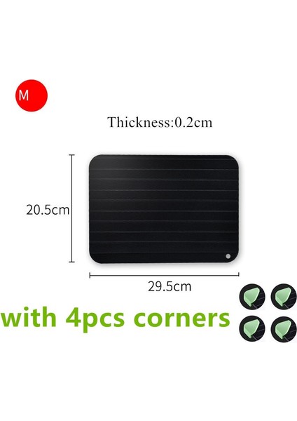 4 Adet Köşe Stili ile M Pro Çözülme Ustası Sihirli Defrost Tepsisi Metal Plaka Buz Çözme Tepsisi Güvenli Hızlı Çözülme Et Balık Deniz Ürünleri Mutfak Aşçı Gadget Aracı (Yurt Dışından)
