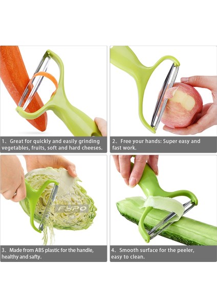 Açık Yeşil Tarzı Büyük Sebze Y Hazırlık Soyucu Lahana Rendeleri Salata Patates Dilimleme Kesici Meyve Bıçağı Mutfak Aksesuarları Alet Aletleri (Yurt Dışından) modelleri