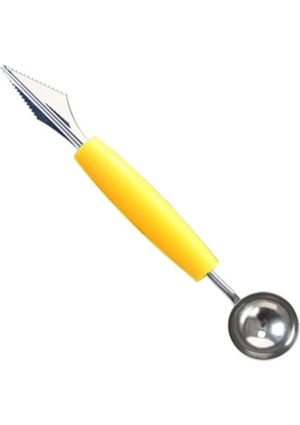 Sarı Stil Mutfak Aksesuarı Çift Kafalı Paslanmaz Çelik Oyma Bıçağı Meyve Karpuz Dondurma Baller Kaşığı Ev Mutfak Aletleri (Yurt Dışından)