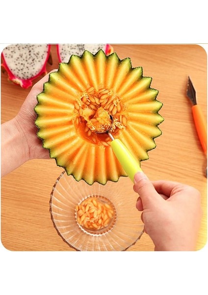 Sarı Stil Mutfak Aksesuarı Çift Kafalı Paslanmaz Çelik Oyma Bıçağı Meyve Karpuz Dondurma Baller Kaşığı Ev Mutfak Aletleri (Yurt Dışından) indirimleri