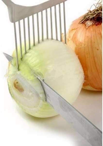 Mavi Stil Paslanmaz Çelik Soğan Kesici Çatal Meyve Sebze Kesici Dilimleme Domates Kesici Bıçak Kesme Güvenli Yardım Tutucu Mutfak Aksesuarları (Yurt Dışından) fiyatları