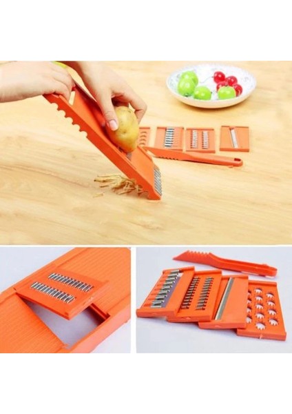 7'si 1 Arada Rende Tarzı Çok Amaçlı Sebze Meyve Patates Mandolin Dilimleme Soyucu Dicer Kesici Doğrayıcı Rende Sebze Kesici Mutfak Aksesuarları (Yurt Dışından) fırsatları