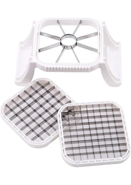 NO.896785 Stil Mutfak Alet Çok Fonksiyonlu 3 1 Sebze Meyve Dilimleme Kesici Paslanmaz Çelik Elma Patates Patates Kızartması Mutfak Aksesuarı (Yurt Dışından) fırsatları