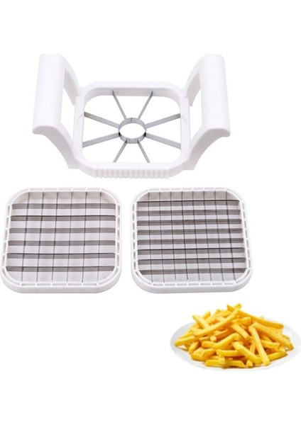 NO.896785 Stil Mutfak Alet Çok Fonksiyonlu 3 1 Sebze Meyve Dilimleme Kesici Paslanmaz Çelik Elma Patates Patates Kızartması Mutfak Aksesuarı (Yurt Dışından) indirimleri