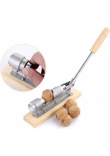 Açık Gri Tarzı Ceviz Fındıkkıran Manuel Paslanmaz Çelik Fındık Kırıcı Sheller Mekanik Makine Kabuk Hızlı Açıcı Mutfak Ceviz Klipsi Araçları (Yurt Dışından)