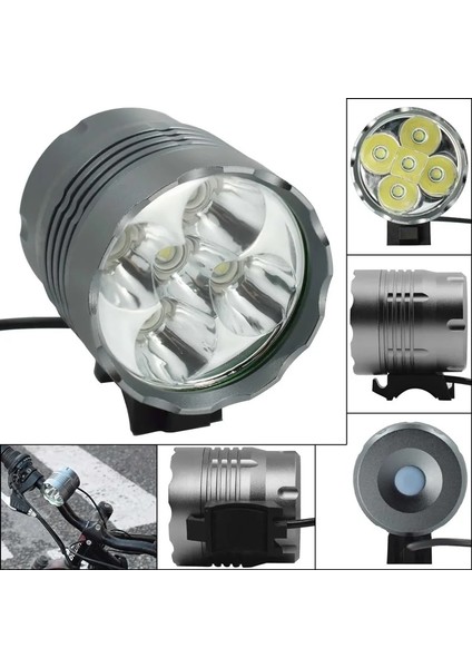 Lamba 6400 Kafa Bandı Stili Wasafire 7000LM 5* Xml T6 LED Bisiklet Işık Bisiklet Kafa Lambası Bisiklet Far Mtb Ön Işık + Pil Paketi + 8.4V Şarj Cihazı (Yurt Dışından)