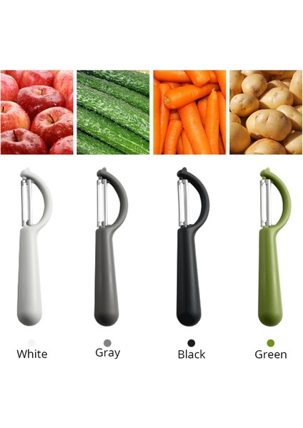 Siyah Stil Konco Ultra Sharp Meyve ve Sebze Soyucular, Ergonomik Silikon Saplı Patatesler Için Julienne Soyucu, Mutfak Aletleri (Yurt Dışından) fiyatları