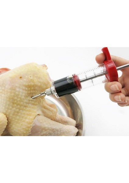 Barbekü Et Şırınga Marine Enjektör 3 Paslanmaz Çelik Iğneli Hindi Tavuk Şırınga Sosu Enjeksiyon Mutfak Aletleri Gyh (Yurt Dışından)