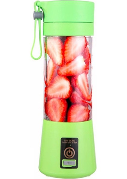Yeşil Stil Şarj Edilebilir Mikser USB Elektrikli Meyve Sıkacağı El Smoothie Maker Blender Karıştırma Mini Taşınabilir Mutfak Robotu Sıkacağı (Yurt Dışından)