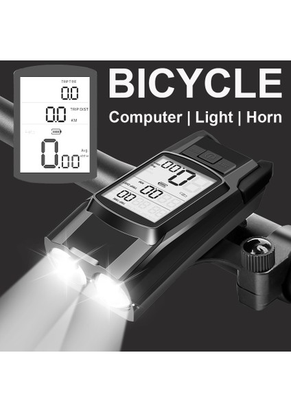 Sadece Tutucu Stili El Feneri Bisiklet T6 LED Bisiklet Bilgisayar Korna USB Bisiklet Işık Ön 2 Tutucu Su Geçirmez Bisiklet Far Kilometre Sayacı Aksesuarları (Yurt Dışından)