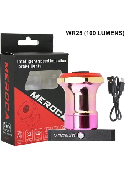 B Tipi Stili Meroca WR25 Cob LED Akıllı Fren Algılama Bisiklet Işık USB Şarj Edilebilir Bisiklet Kuyruk Işık Ipx6 Su Geçirmez Bicicleta Lambaları (Yurt Dışından) fiyatları
