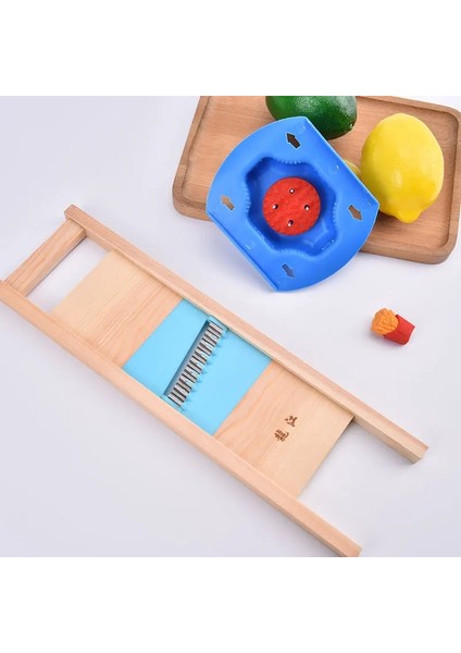 Açık Yeşil Tarzı Yeni Katı Ahşap Patates Izgara Dilimleme Patates Net Çiçek Sebze Dilimleme Oluklu Çiçek Kesici Dalga Bıçağı Patates Izgara Dilimleme (Yurt Dışından) fırsatları