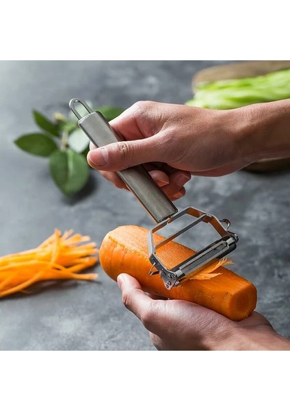 F Stili Yüksek Li Paslanmaz Çelik Patates Salatalık Havuç Rendesi Jülyen Soyucu Sebze Meyve Soyucu Çift Planya Rende Araçları (Yurt Dışından) fırsatları