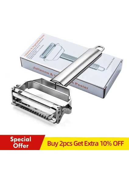 F Stili Yüksek Li Paslanmaz Çelik Patates Salatalık Havuç Rendesi Jülyen Soyucu Sebze Meyve Soyucu Çift Planya Rende Araçları (Yurt Dışından) indirimleri